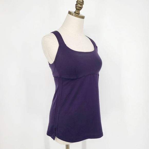 Lululemon Push Ur Limits Cross Tank Top Deep Zinfandel Purple Athletic Bra 6 - Picture 8 of 8